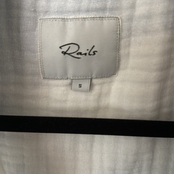 Rails long sleeve button up in blue and white wash size small - Picture 2 of 6